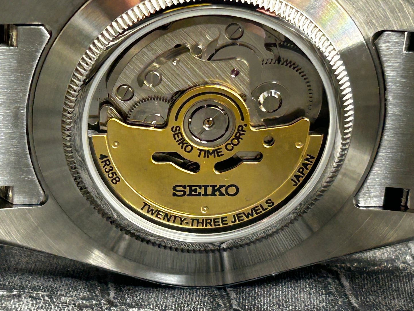 Seiko mod Midnight blue holographic Roman dial Presidential custom watch