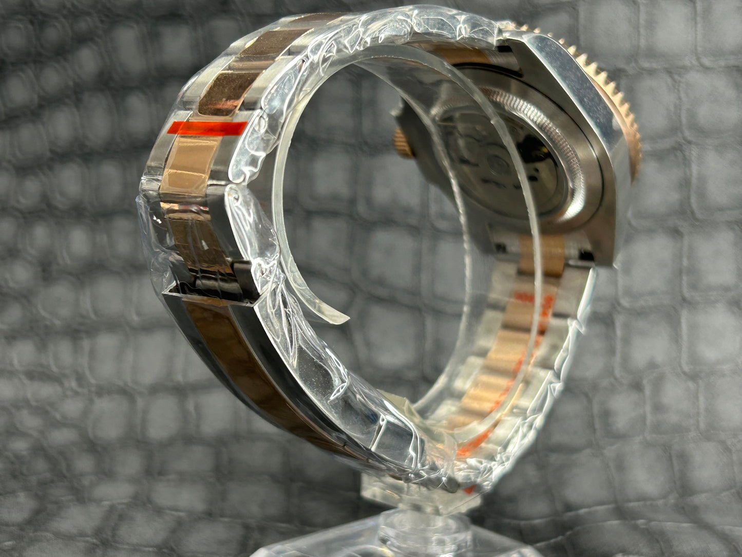 Seiko mod Rootbeer 2Tone GMT oyster rose gold stainless steel