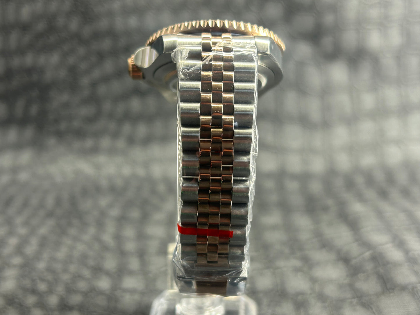 Seiko mod Rootbeer 2Tone GMT rose gold jubilee stainless steel