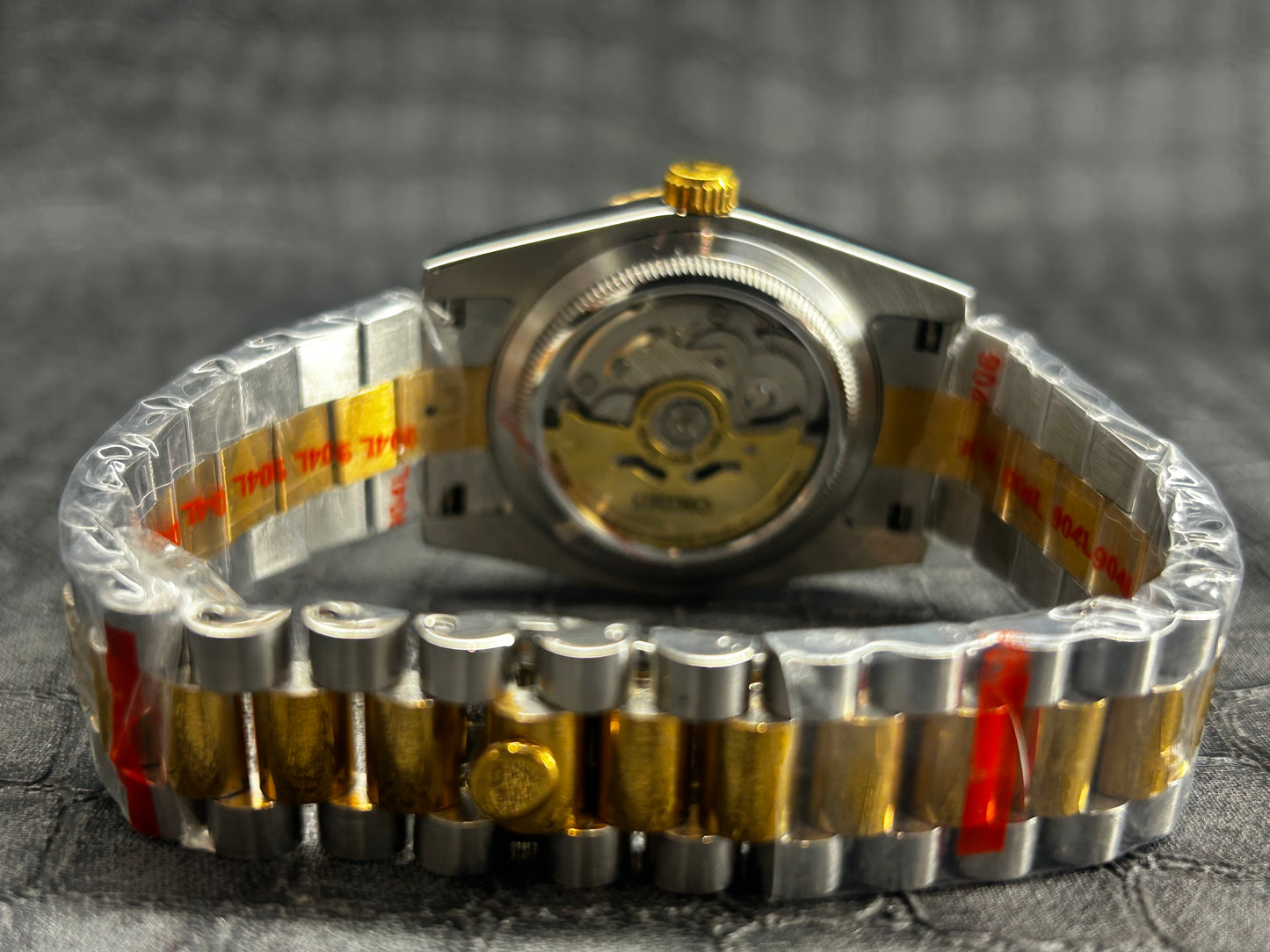 Seiko mod 2Tone gold and stainless steel Arabic dial
