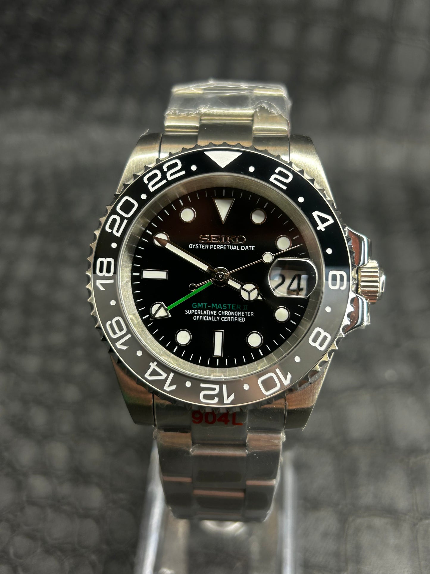 Seiko Mod Bruce Wayne GMT Oyster Open Back