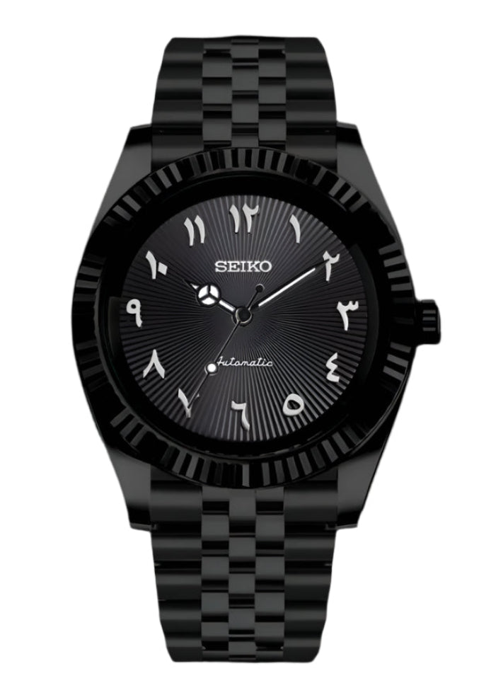 SEIKOjust blackout Arabic watch