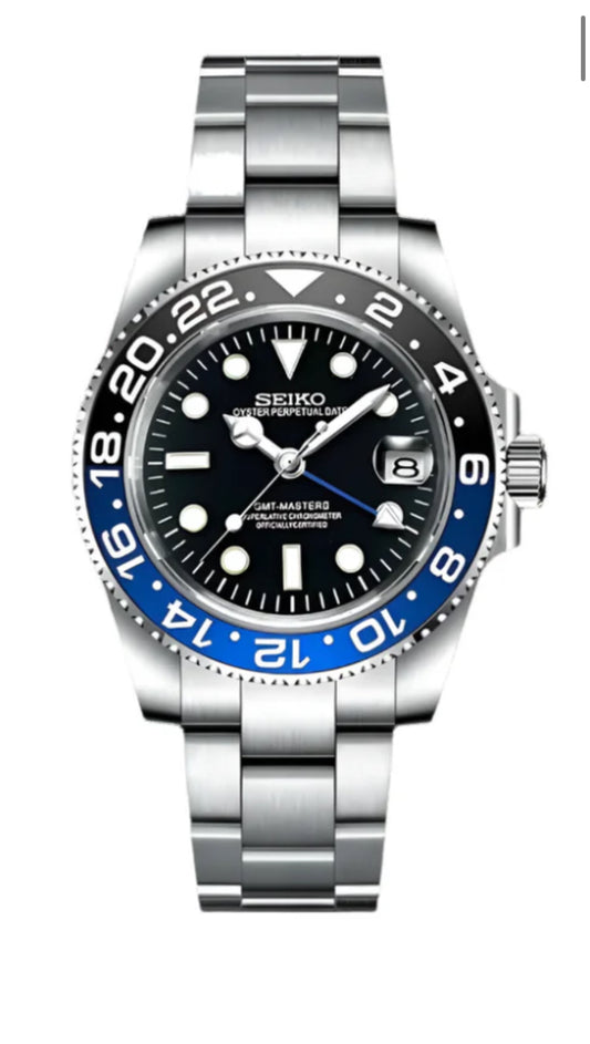 Seiko mod Batman Batgirl Stainless steel