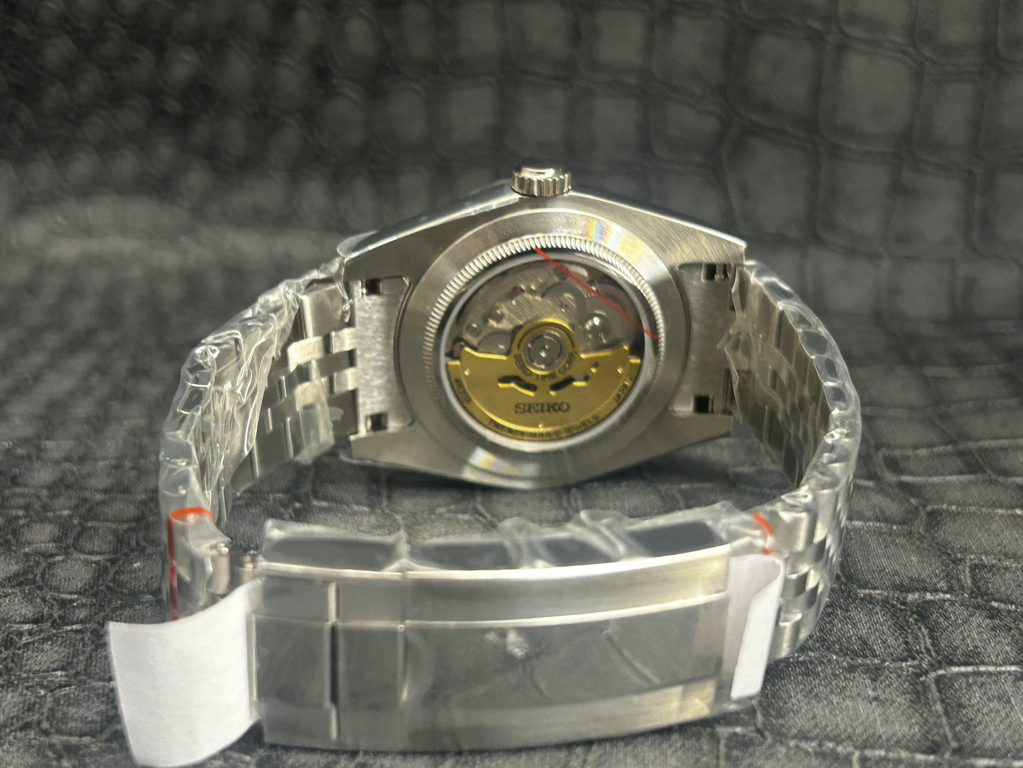 Seiko mod Midnight blue holographic Roman dial Presidential custom watch