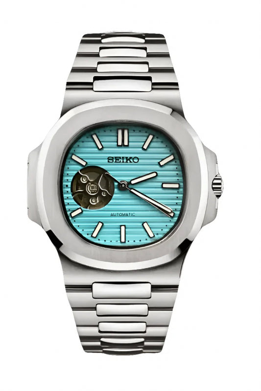 Seikonaut open heart turqoise blue