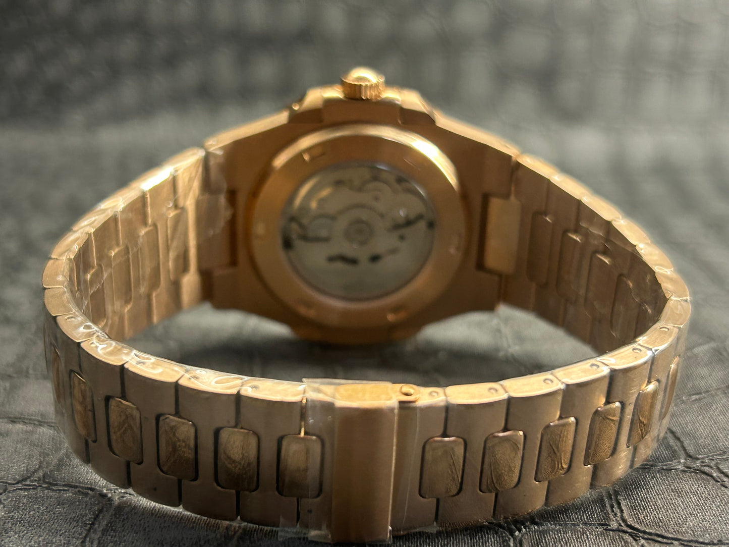 Seiko Mod Rose Gold Nautiko Stainless Steel Open Back Custom Watch