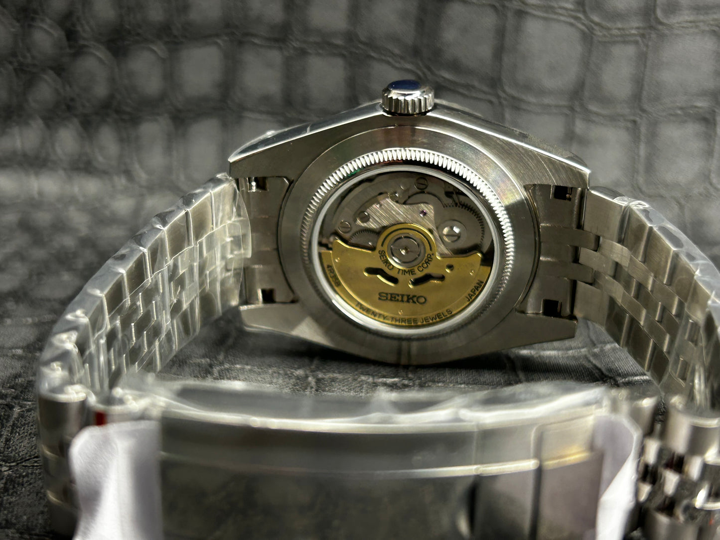 SeikoJust mod Black Waffle Dial 40mm