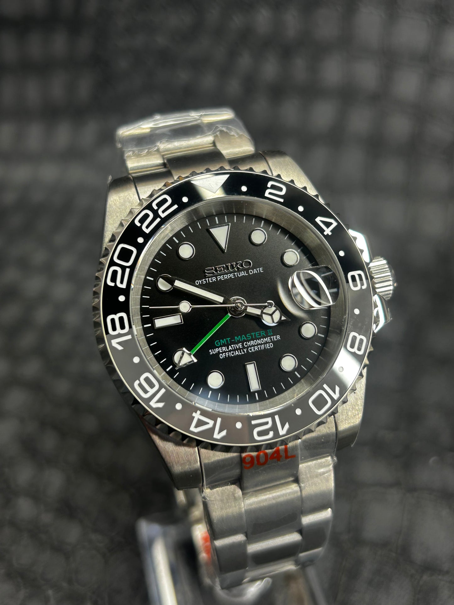 Seiko Mod Bruce Wayne GMT Oyster Open Back