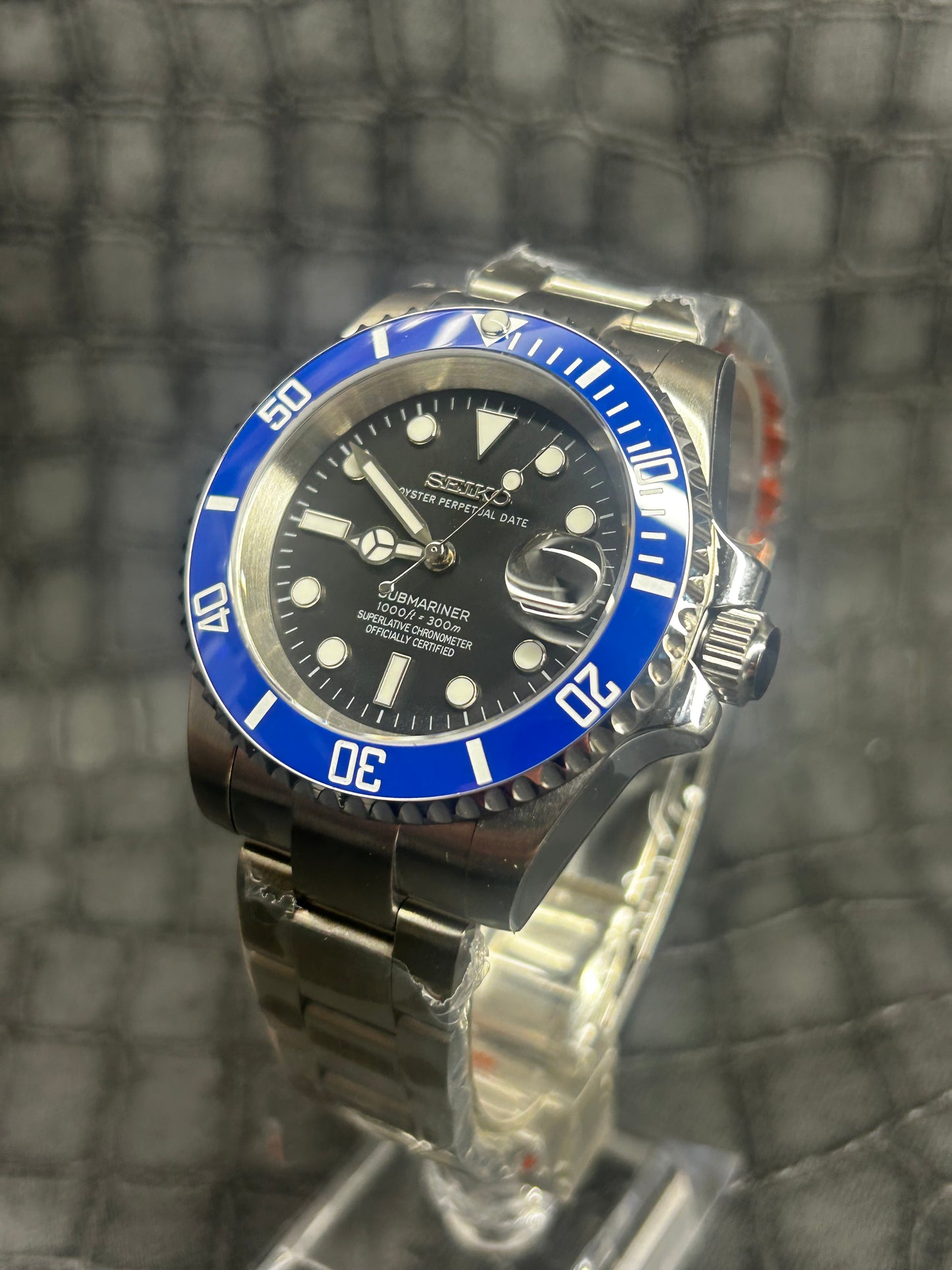 SEIKOMARINER Blueberry Oyster Stainless Steel Watch