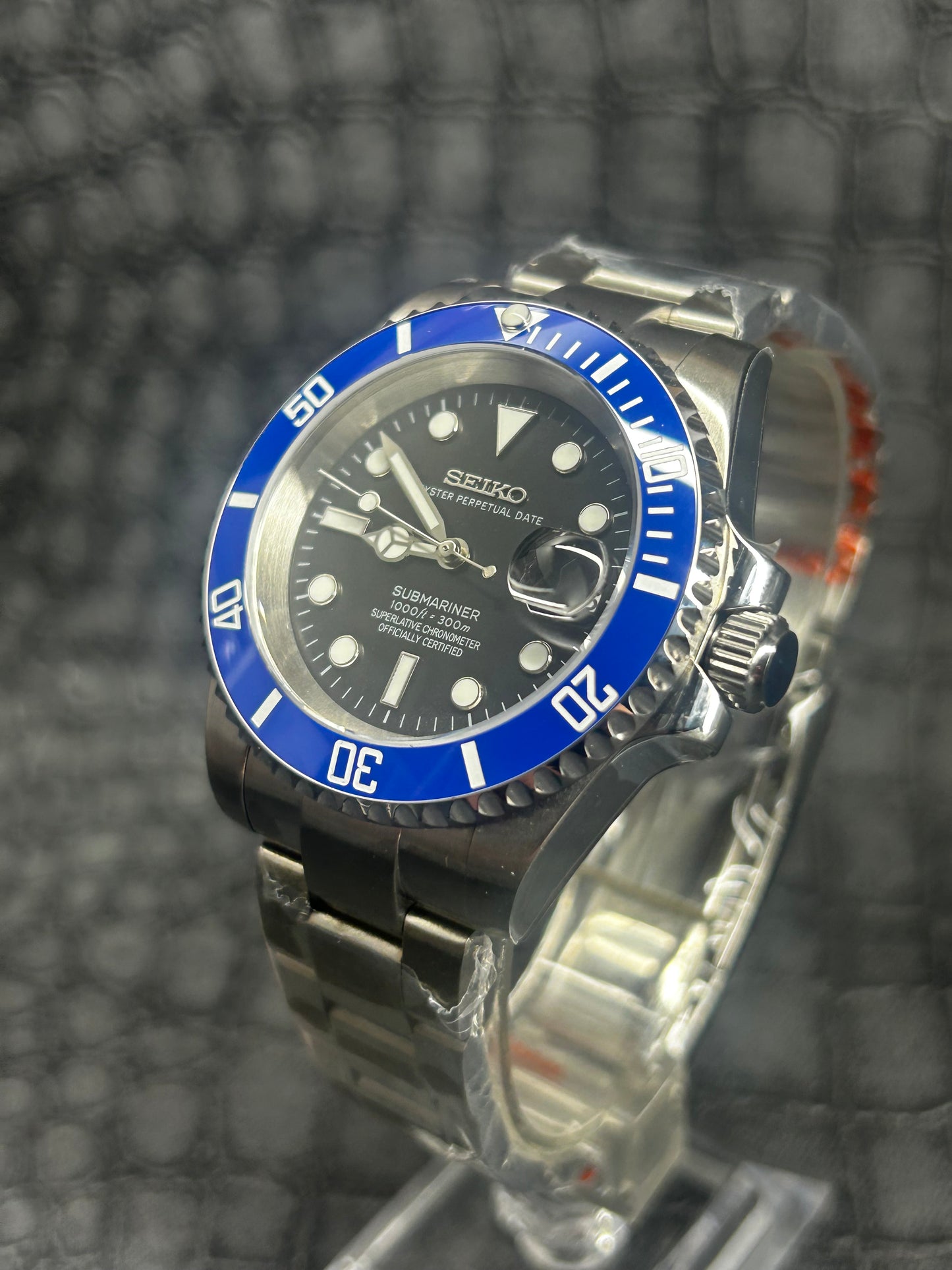 SEIKOMARINER Blueberry Oyster Stainless Steel Watch