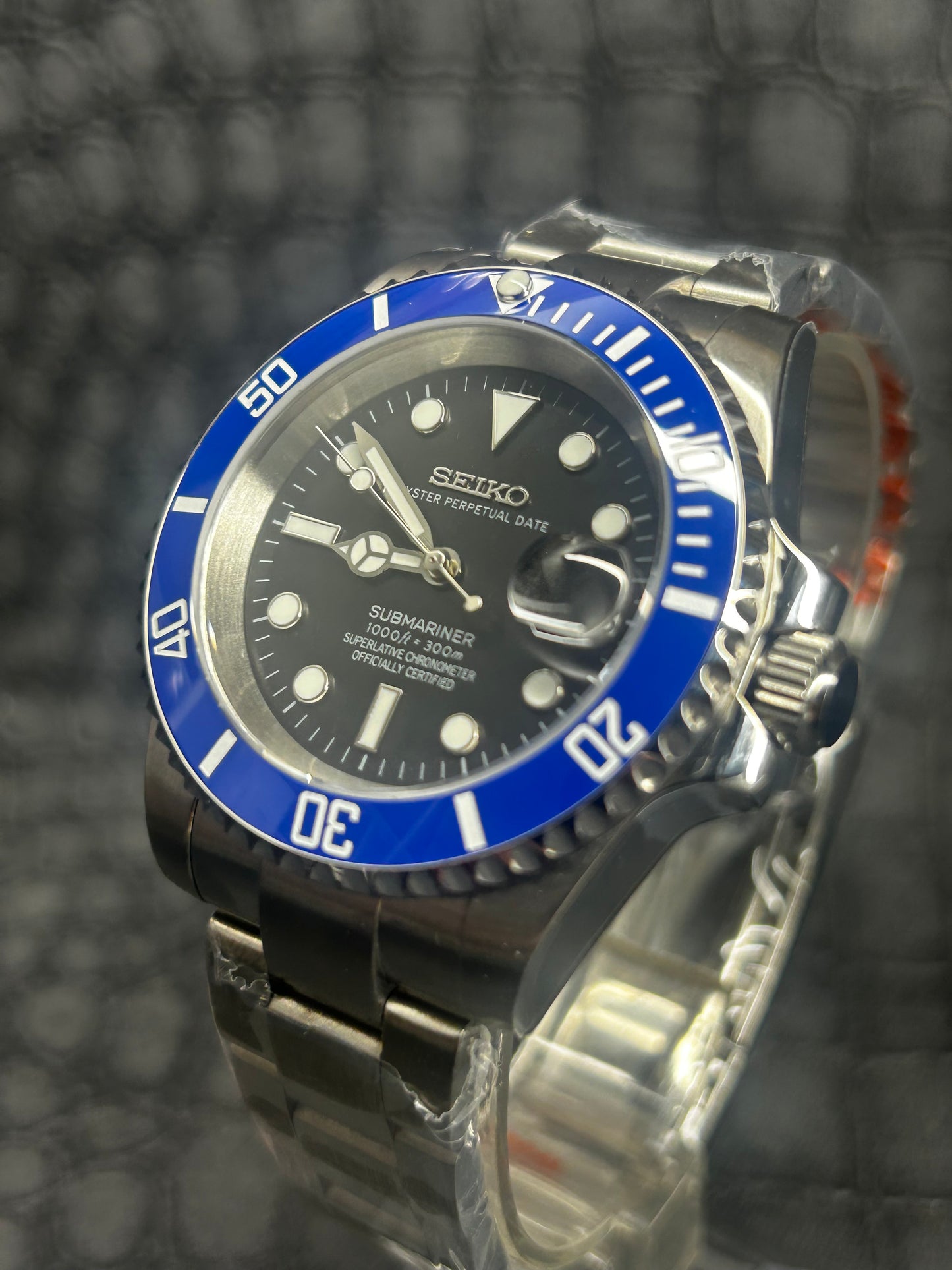 SEIKOMARINER Blueberry Oyster Stainless Steel Watch